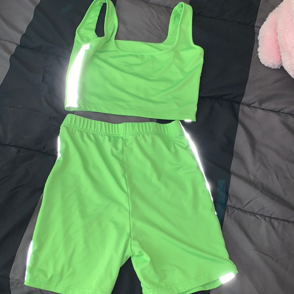 Neon Biker Short Set